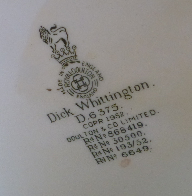 Royal Doulton Large Character Jug - Dick Whittington D6375