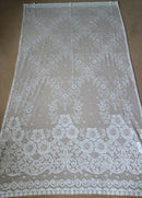 Victorianna Rose - C1900s design white Cotton Lace Curtain Panelling off the roll 72" drop sold per metre
