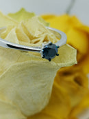 New 1/2 CT blue diamond solitaire ring (Size W)