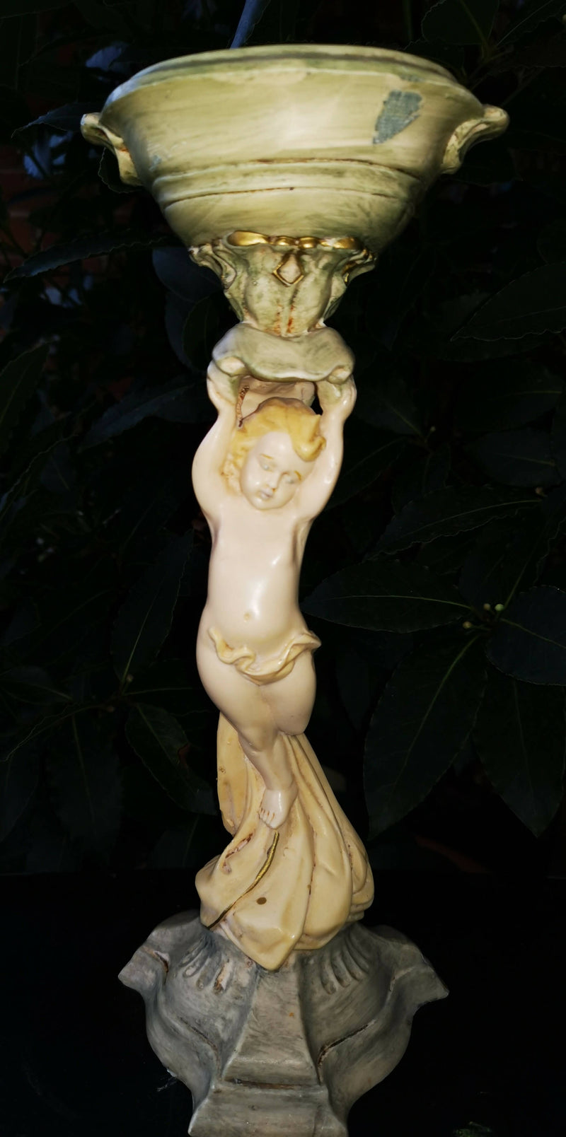 Rare signed Capodimonte Cherub Stand