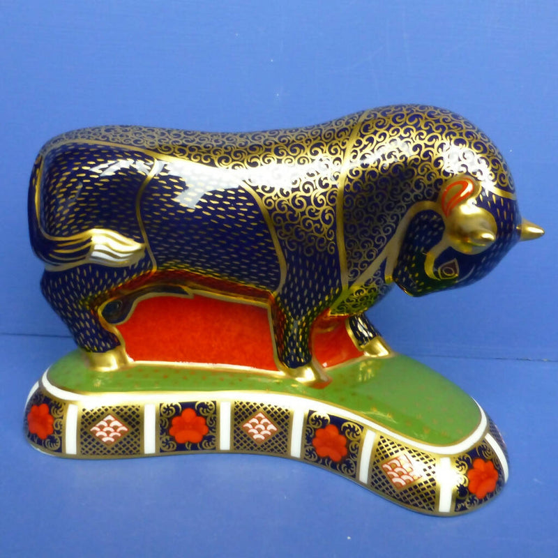 Royal Crown Derby Paperweight - Bull (Boxed)