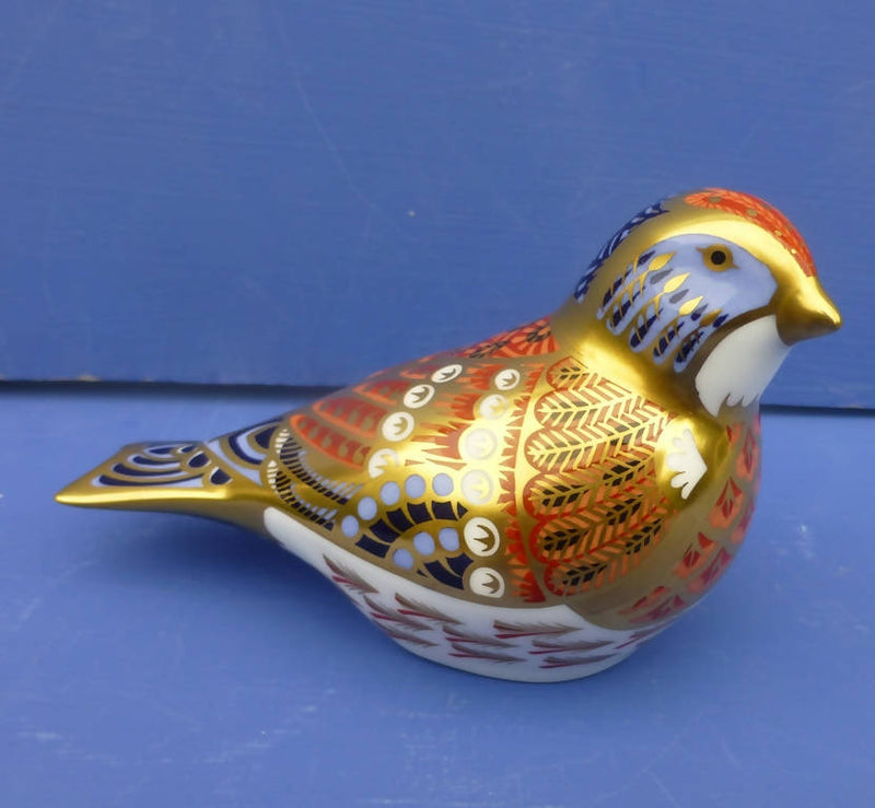 Royal Crown Derby Paperweight Linnet