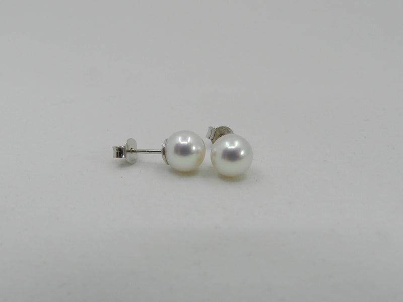 Pearl Earrings 18ct White Gold