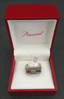 Baccarat mist silver and crystal ring