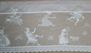 Nursery Rhymes Scottish Cotton Lace Valance Curtain Panel - 12" drop by the metre