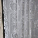 Leila Victorian design cream cotton lace curtain panel 36" x 84" long