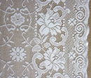 Victorian - Victorian design Cream Cotton Lace Curtain Panelling By The Metre- Width 130 cms