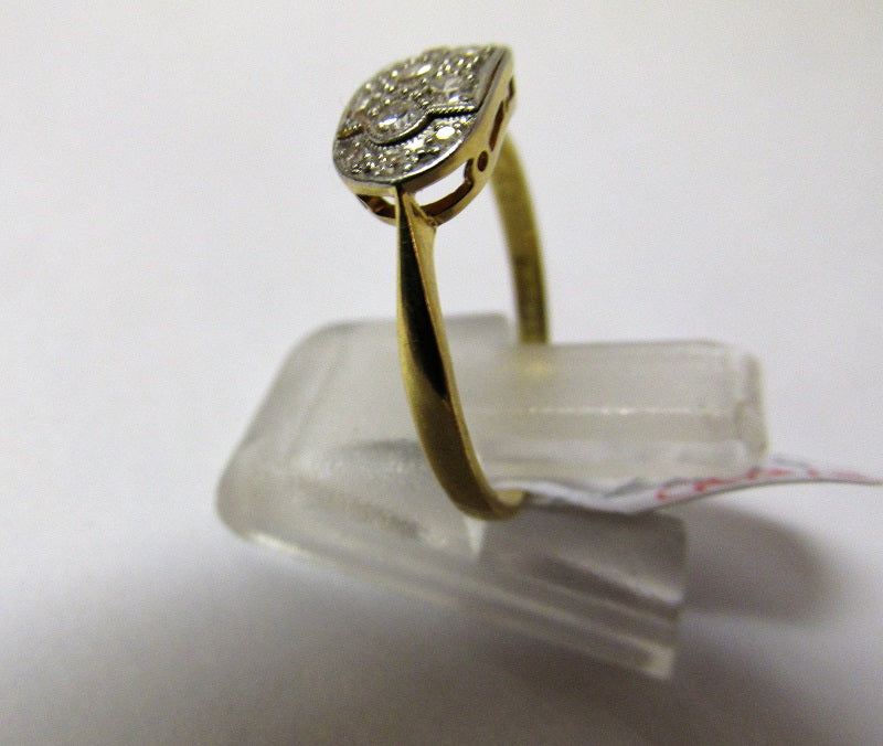 Art Deco 18ct Gold And Diamond Ring Size N
