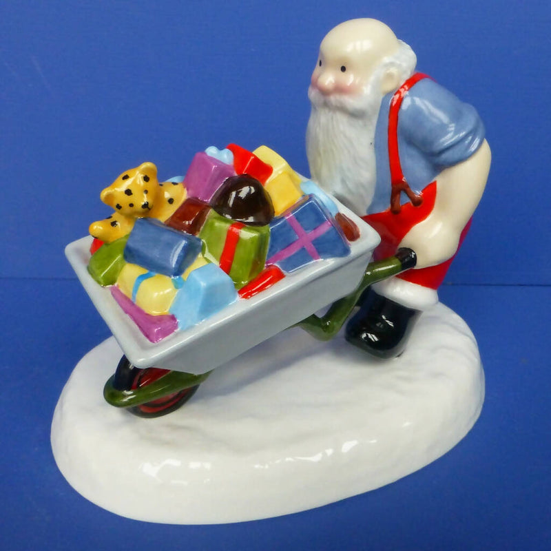 Coalport Father Christmas And Snowman Figurine - Almost There