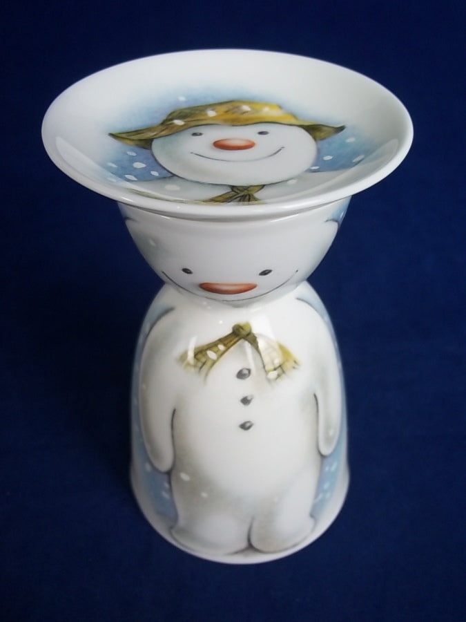 Royal Doulton Snowman Eggcup and Small Plate