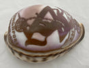 Engraved Cowrie Shell with Insignia of the Royal Electrical & Mechanical Engineers.
