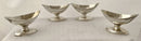 George III Four Scottish Silver Salts, Crested for Stuart of Bute. Edinburgh circa 1780 - 1810. 8.4 troy ounces.