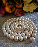 New Freshwater Pearl Silver Lariat Necklace 29"