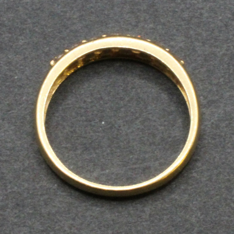 18ct gold diamond seven stone ring, size M½