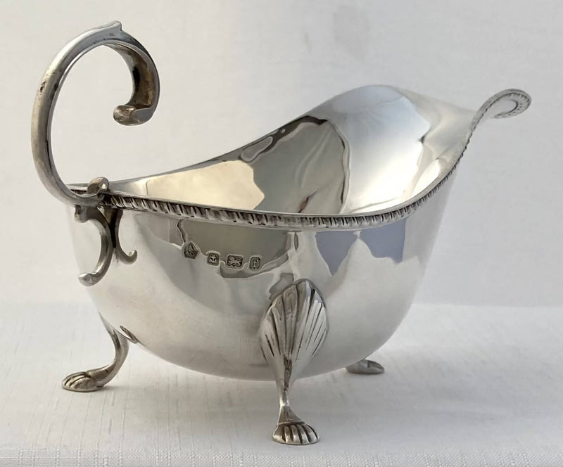 Edwardian Silver Sauce Boat. Birmingham 1905 Asprey & Co. 4.5 troy ounces.