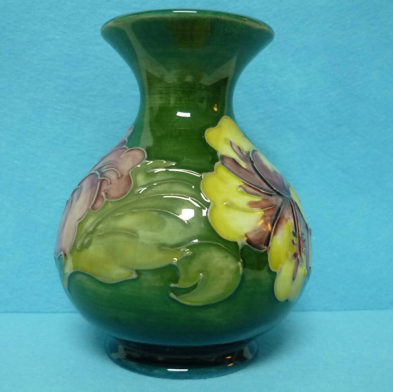 A Moorcroft Vase (Ht 5.19 inch) in Hibiscus Pattern by Walter Moorcroft