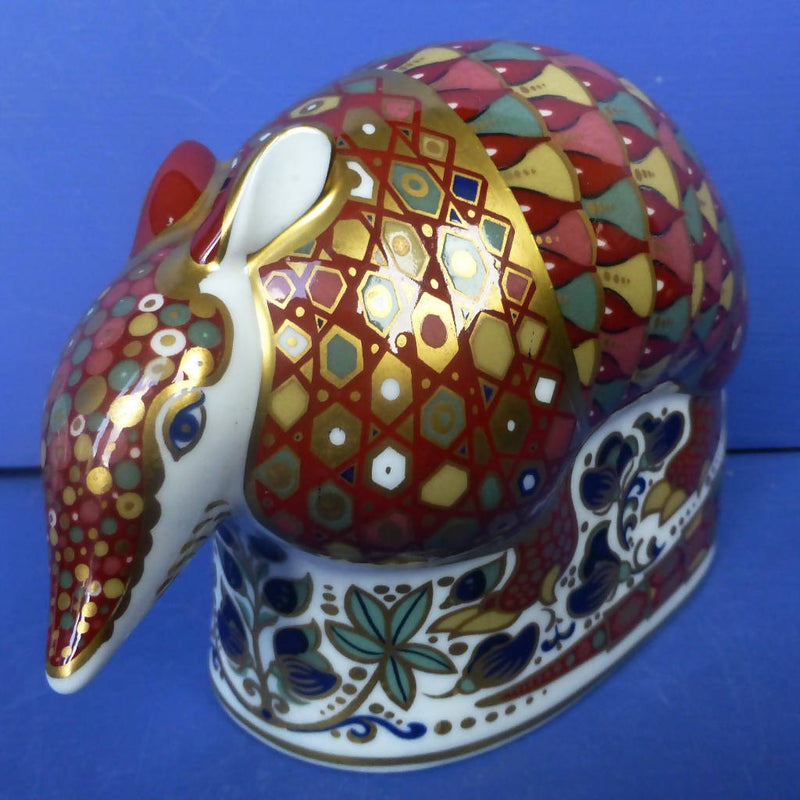 Royal Crown Derby Paperweight Armadillo