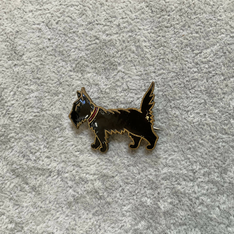 1950’s enamel scottie brooch