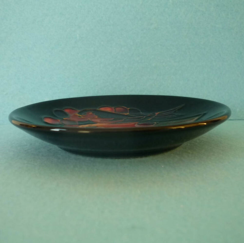 Moorcroft Pin Dish in the Finches Design by Sally Tuffin