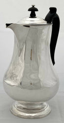 Georgian, George IV, Silver Hot Water Jug. London 1825 Michael Starkey. 20.2 troy ounces.