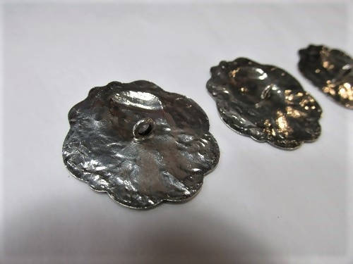 Boxed Art Nouveau Silver Button Set