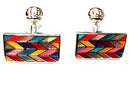 Duchamp London Multi-coloured Enamel Cufflinks