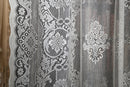 "Jessica" Victorian Style Cream Cotton Lace Curtain Panel Ready To Hang - 36" x 36" 90 x 91cms