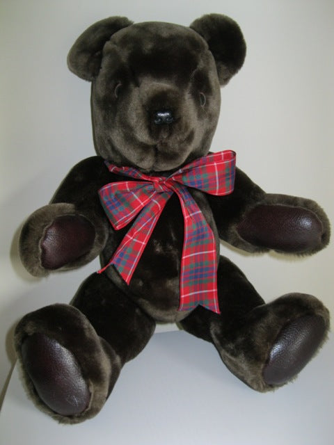 Gormar Large Dark Brown Teddy Bear Jointed. 17.5 “