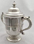 Georgian, George I, Silver Cup & Cover. London 1727 Edward Vincent. 39 troy ounces.