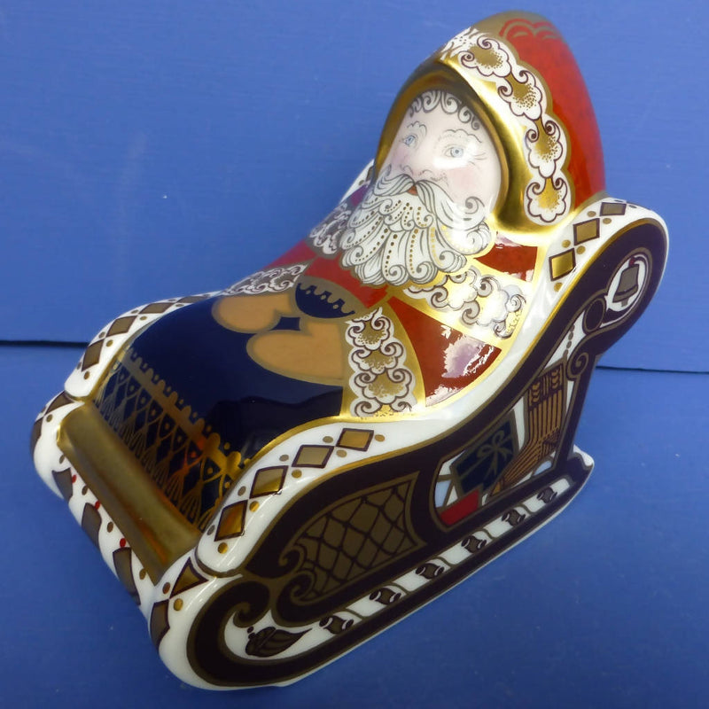 Royal Crown Derby Paperweight - Santa and Sleigh