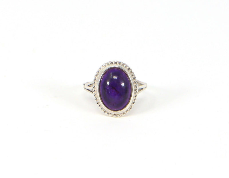 Vintage Silver & Purple Lace Agate Ring