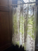 Scottish Madras Panel Classic Large a Scale Motif Antique Design in Espresso and Pistachio 68” / 36”