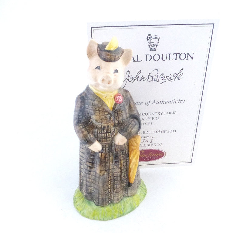 Beswick English Country Folk Limited Edition - The Lady Pig ECF11