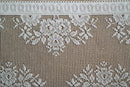 Scalloped Country Cottage Cotton Valance Lace Panelling in White 24"- sold per metre wide 1m