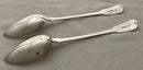 Georgian, George III, Pair of Silver Basting Spoons. London 1816 Thomas Wilkes Barker. 8.7 troy ounces.