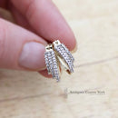 9ct Diamond 3 Row Hoop Earrings