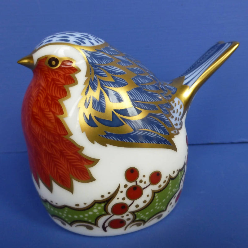 Royal Crown Derby Paperweight - Christmas Robin