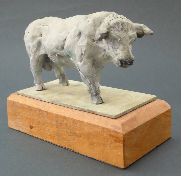 Edward Waites Sculpture, Bronze White Park Bull