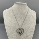 1970’s silver and Caithness glass pendant necklace