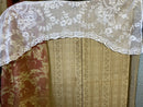 Leone Vintage 1930's Design Scottish White Cotton Lace Mantle/Window Cafe Curtain Panel - Swag Decor