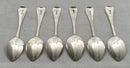 York Silver Set of Six George IV Teaspoons. York 1828 James Barber, George Cattle II & William North. 3.7 troy ounces.