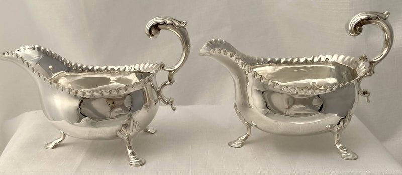 Georgian, George III, Pair of Silver Sauce Boats. London 1762 William Skeen. 17.7 troy ounces.