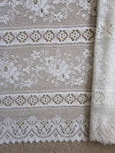 Rue de France Antique white 18" cafe curtain bris-bise valance panelling by the metre