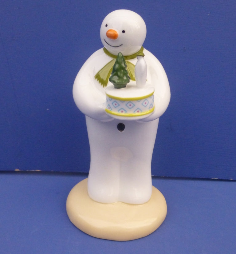 Coalport Snowman Figurine - Snowman's Surprise (Boxed)