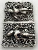 Late 19th Century Burmese White Metal Figural Relief Buckle.