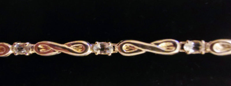 New Genuine Gemstone Sterling Silver Infinity Symbol Bracelets