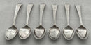 Georgian, George III, Set of Six Bright Cut Silver Teaspoons. London 1796 Solomon Hougham. 2.2 troy ounces.
