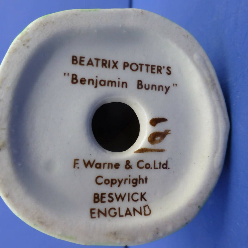 Beswick Beatrix Potter Figurine Benjamin Bunny (1st Edition Shoes Out, Ears Out) BP3A