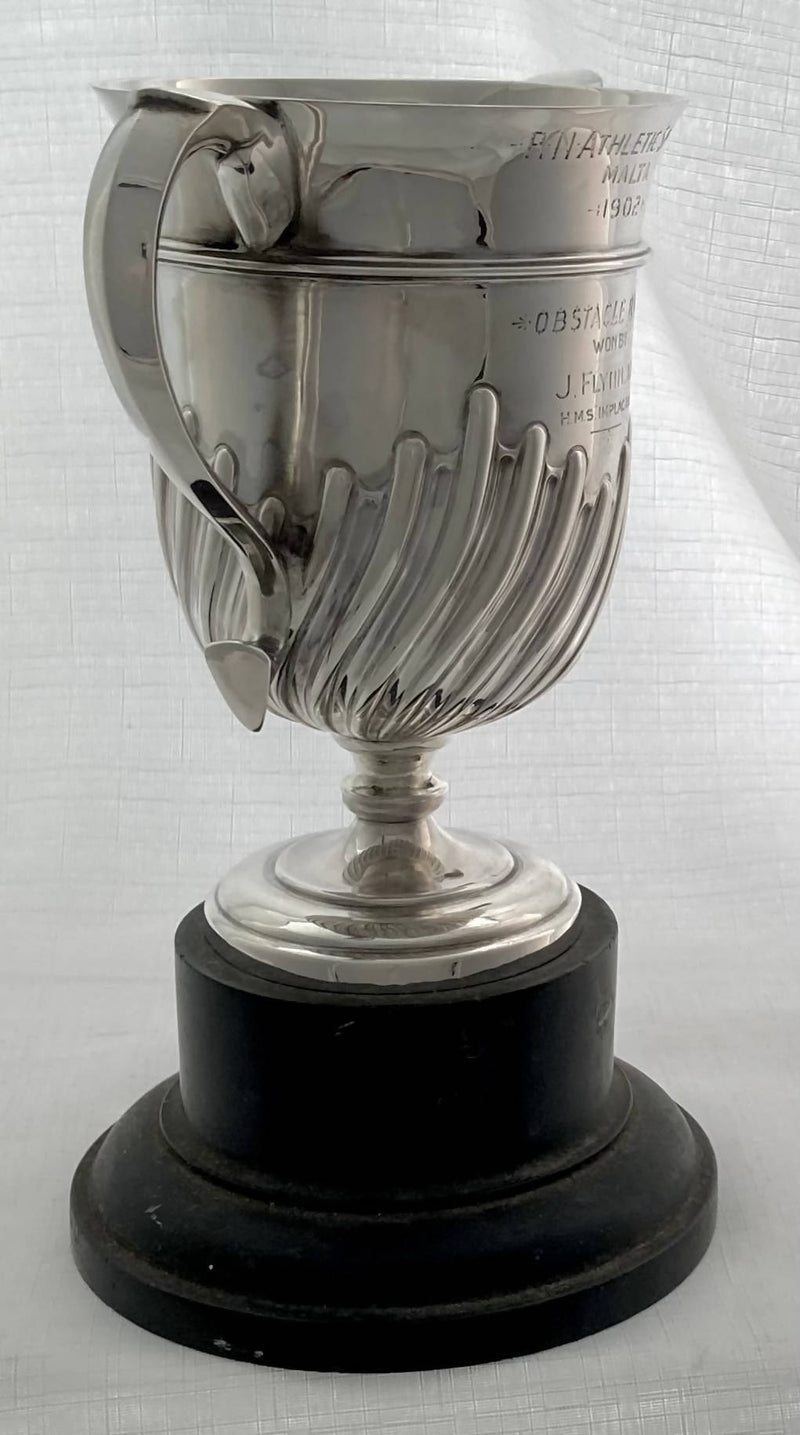 Royal Navy Silver Trophy Cup : HMS Implacable & Admiral Sir John Fisher. London 1901 William Hutton. 11 troy ounces.