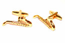 Saxophone Cufflinks Gold